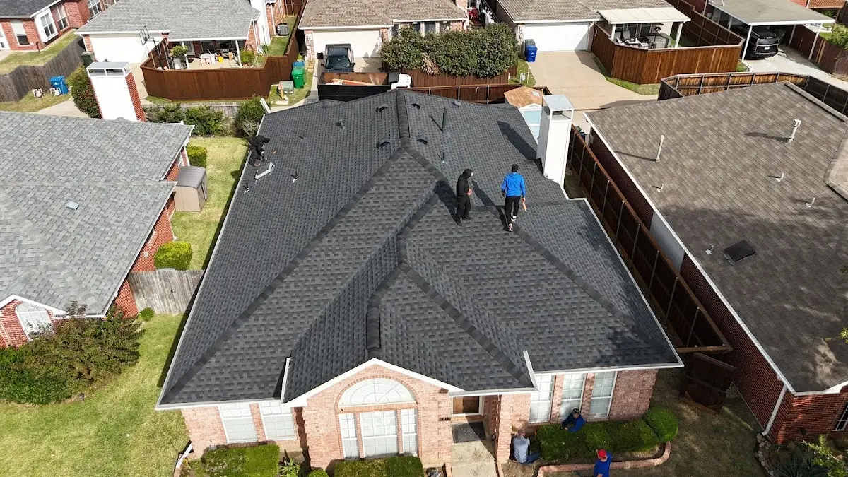 Slate & Tile Roof Repair work in progress on a Norwalk property